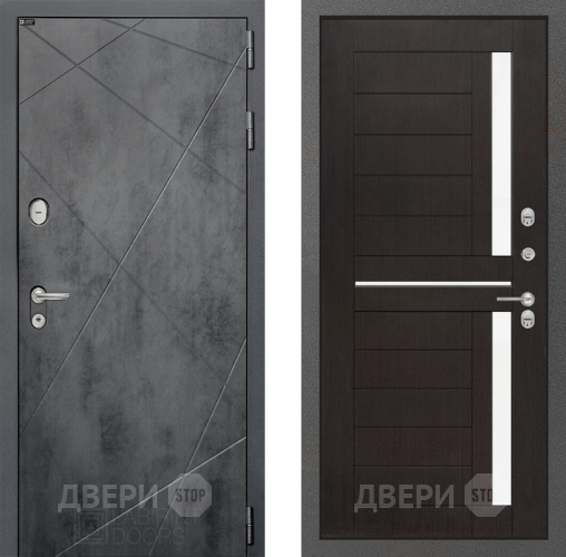 Входная металлическая Дверь Лабиринт (LABIRINT) Лофт 02 Венге