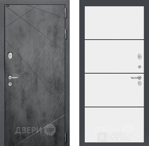 Дверь Лабиринт (LABIRINT) Лофт 25 Белый софт