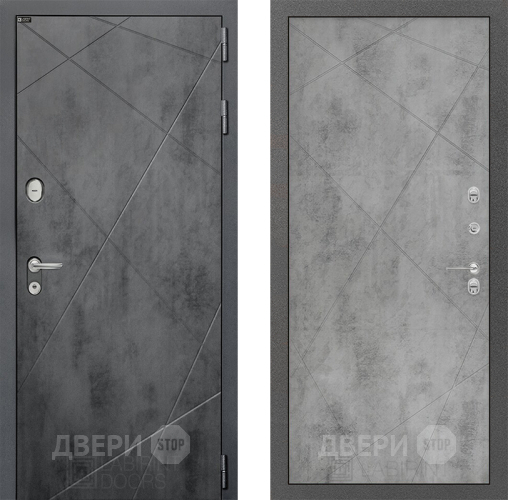 Входная металлическая Дверь Лабиринт (LABIRINT) Лофт 24 Бетон светлый