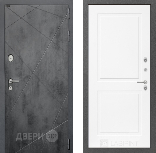 Дверь Лабиринт (LABIRINT) Лофт 11 Белый софт