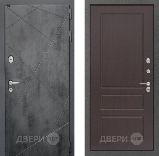 Входная металлическая Дверь Лабиринт (LABIRINT) Лофт 03 Орех премиум