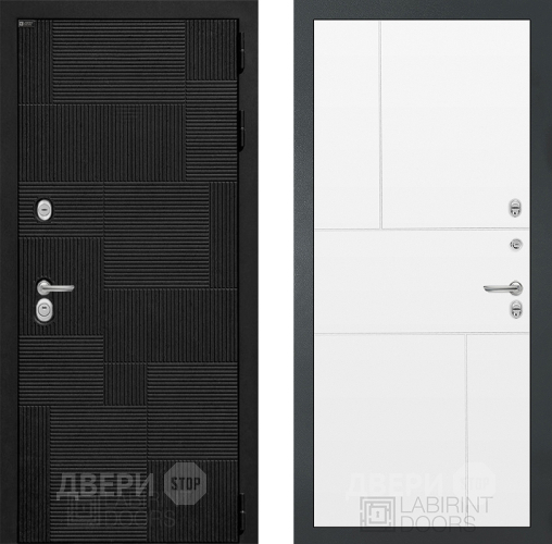 Входная металлическая Дверь Лабиринт (LABIRINT) Pazl 21 Белый софт