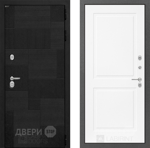 Входная металлическая Дверь Лабиринт (LABIRINT) Pazl 11 Белый софт