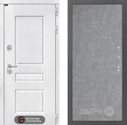 Входная металлическая Дверь Лабиринт (LABIRINT) Versal 21 Бетон светлый