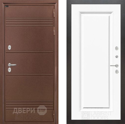 Дверь Лабиринт (LABIRINT) Термо Лайт 27 Белый (RAL-9003)