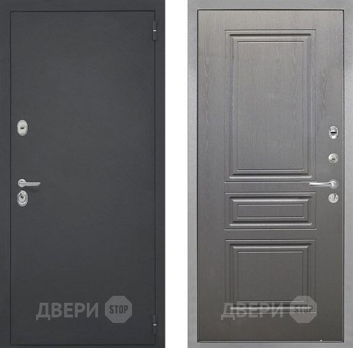 Входная металлическая Дверь Интекрон (INTECRON) Гектор ФЛ-243 Графит вуд дуб