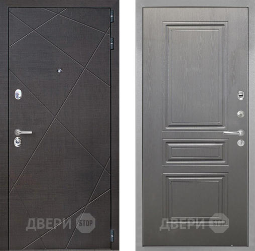 Входная металлическая Дверь Интекрон (INTECRON) Сенатор Лучи ФЛ-243 Графит вуд дуб
