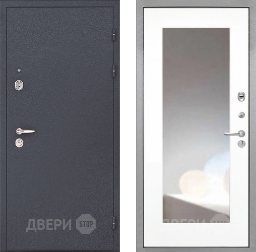Дверь Интекрон (INTECRON) Колизей ФЛЗ-120-М Зеркало Белый матовый
