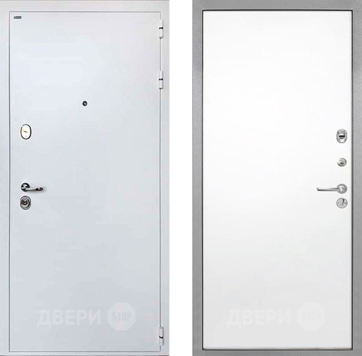 Входная металлическая Дверь Интекрон (INTECRON) Колизей White Гладкая Силк Сноу