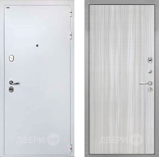 Входная металлическая Дверь Интекрон (INTECRON) Колизей White В-07 с молдингом Сандал белый