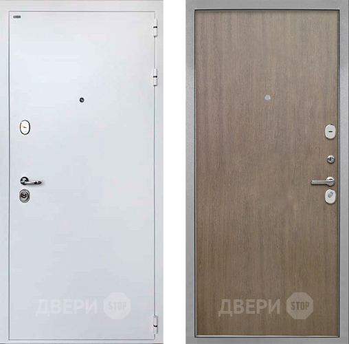 Входная металлическая Дверь Интекрон (INTECRON) Колизей White Гладкая шпон Венге коричневый