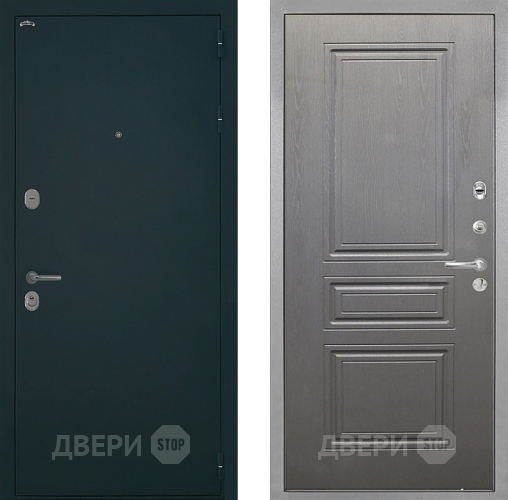 Входная металлическая Дверь Интекрон (INTECRON) Греция ФЛ-243 Графит вуд дуб
