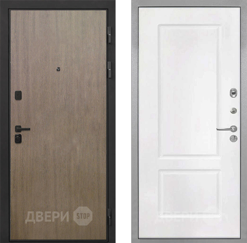 Входная металлическая Дверь Интекрон (INTECRON) Профит Black Венге Коричневый КВ-2 Белый матовый