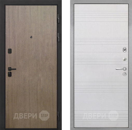 Входная металлическая Дверь Интекрон (INTECRON) Профит Black Венге Коричневый ФЛ-316 Белый ясень