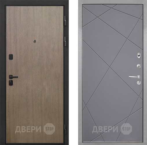 Входная металлическая Дверь Интекрон (INTECRON) Профит Black Венге Коричневый Лучи-М Графит софт