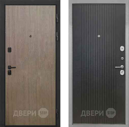 Входная металлическая Дверь Интекрон (INTECRON) Профит Black Венге Коричневый ФЛ-295 Лофт черный