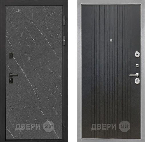 Входная металлическая Дверь Интекрон (INTECRON) Профит Black Гранит Лава Оникс ФЛ-295 Лофт черный