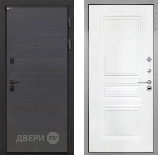 Входная металлическая Дверь Интекрон (INTECRON) Профит Black Эковенге ФЛ-243 Белый матовый