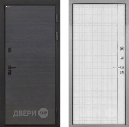 Входная металлическая Дверь Интекрон (INTECRON) Профит Black Эковенге В-07 с молдингом Лофт белый