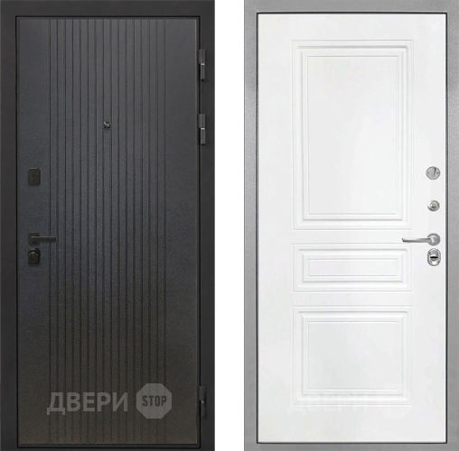 Входная металлическая Дверь Интекрон (INTECRON) Профит Black ФЛ-295 ФЛ-243 Белый матовый