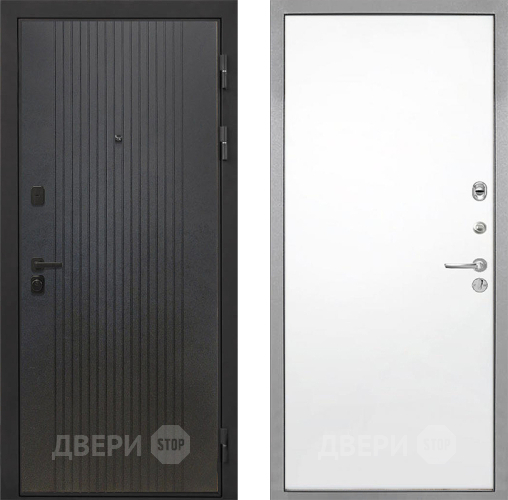 Входная металлическая Дверь Интекрон (INTECRON) Профит Black ФЛ-295 Гладкая Силк Сноу