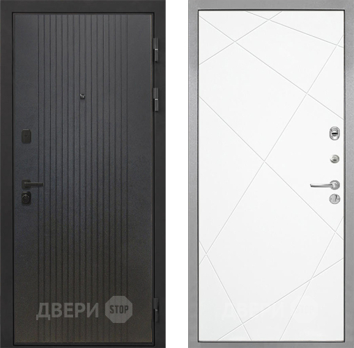 Входная металлическая Дверь Интекрон (INTECRON) Профит Black ФЛ-295 Лучи-М Софт милк