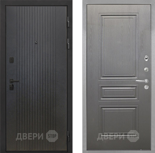 Входная металлическая Дверь Интекрон (INTECRON) Профит Black ФЛ-295 ФЛ-243 Графит вуд дуб