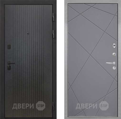 Входная металлическая Дверь Интекрон (INTECRON) Профит Black ФЛ-295 Лучи-М Графит софт