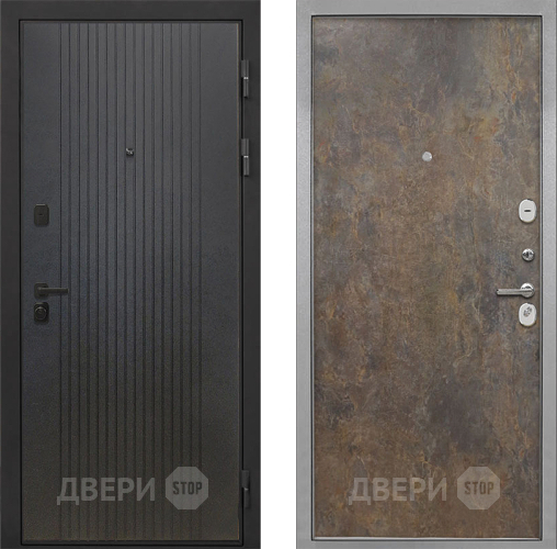 Входная металлическая Дверь Интекрон (INTECRON) Профит Black ФЛ-295 Гладкая Гранж