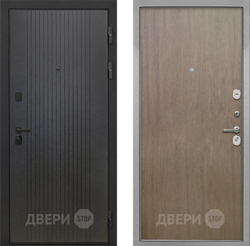 Входная металлическая Дверь Интекрон (INTECRON) Профит Black ФЛ-295 Гладкая шпон Венге коричневый