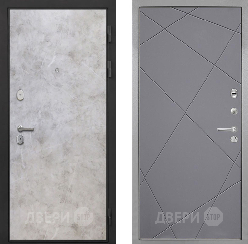 Входная металлическая Дверь Интекрон (INTECRON) Гектор Мрамор Светлый Лучи-М Графит софт