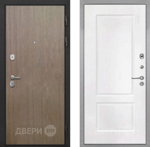 Входная металлическая Дверь Интекрон (INTECRON) Гектор Венге Коричневый КВ-2 Белый матовый