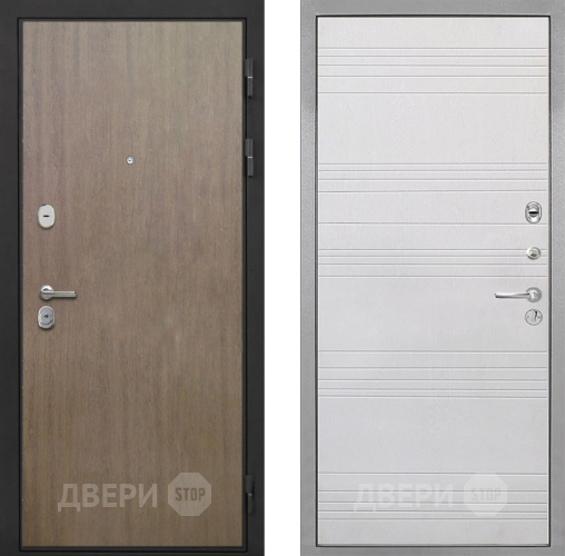 Входная металлическая Дверь Интекрон (INTECRON) Гектор Венге Коричневый ФЛ-316 Белый ясень