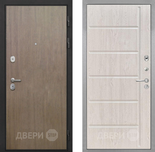 Входная металлическая Дверь Интекрон (INTECRON) Гектор Венге Коричневый ФЛ-102 Сосна белая