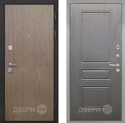 Входная металлическая Дверь Интекрон (INTECRON) Гектор Венге Коричневый ФЛ-243 Графит вуд дуб