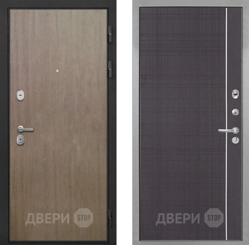 Входная металлическая Дверь Интекрон (INTECRON) Гектор Венге Коричневый В-07 с молдингом Венге