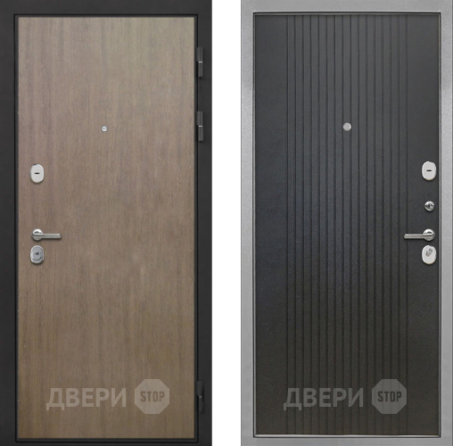 Входная металлическая Дверь Интекрон (INTECRON) Гектор Венге Коричневый ФЛ-295 Лофт черный