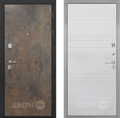 Входная металлическая Дверь Интекрон (INTECRON) Гектор Гранж ФЛ-316 Белый ясень