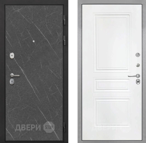 Входная металлическая Дверь Интекрон (INTECRON) Гектор Гранит Лава Оникс ФЛ-243 Белый матовый