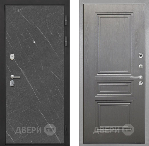 Входная металлическая Дверь Интекрон (INTECRON) Гектор Гранит Лава Оникс ФЛ-243 Графит вуд дуб