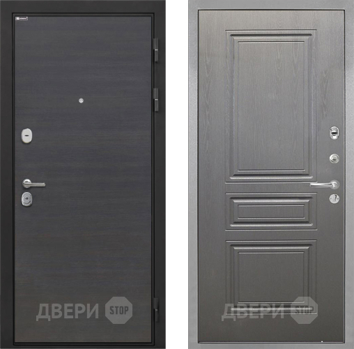 Входная металлическая Дверь Интекрон (INTECRON) Гектор Эковенге ФЛ-243 Графит вуд дуб