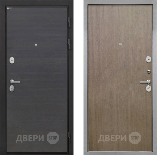 Входная металлическая Дверь Интекрон (INTECRON) Гектор Эковенге Гладкая шпон Венге коричневый