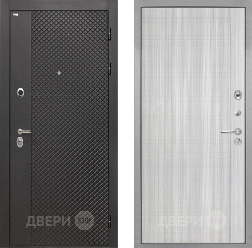 Входная металлическая Дверь Интекрон (INTECRON) Олимпия Black 4К В-07 с молдингом Сандал белый