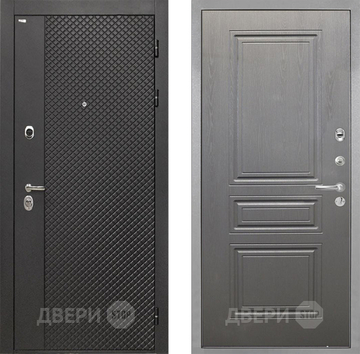 Входная металлическая Дверь Интекрон (INTECRON) Олимпия Black 4К ФЛ-243 Графит вуд дуб
