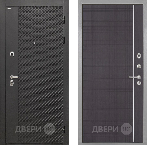 Входная металлическая Дверь Интекрон (INTECRON) Олимпия Black 4К В-07 с молдингом Венге