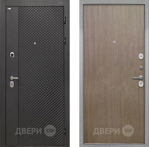 Входная металлическая Дверь Интекрон (INTECRON) Олимпия Black 4К Гладкая шпон Венге коричневый
