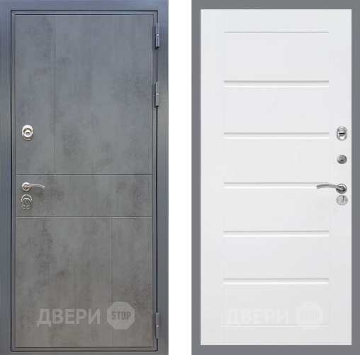 Входная металлическая Дверь Рекс (REX) ФЛ-290 Сити Белый ясень