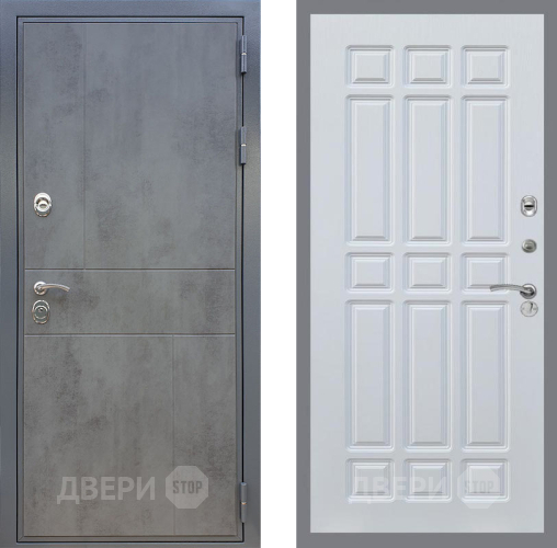 Входная металлическая Дверь Рекс (REX) ФЛ-290 FL-33 Белый ясень