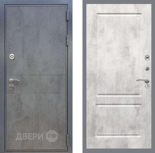 Входная металлическая Дверь Рекс (REX) ФЛ-290 FL-117 Бетон светлый