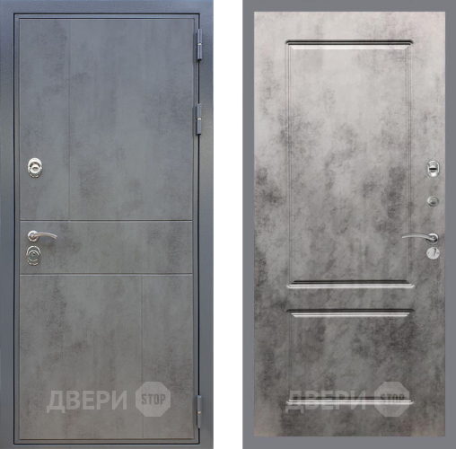 Входная металлическая Дверь Рекс (REX) ФЛ-290 FL-117 Бетон темный